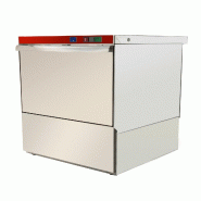 Lave-verres à panier carré de 50 cm. Distributeur double. Hauteur utile de la porte 34 cm. Dimensions (LxPxH) 55x60x82,5 cm. Silver50-DET - 1492