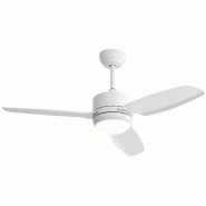 Merax ventilateur de plafond Ø 116.8 cm avec LED, 3 pales ABS, moteur DC, 6 vitesses, télécommande, blanc - blanc plastique W3852P381813