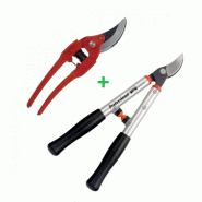 Pack ébrancheur et sécateur professionnel BAHCO - P114SL60 et P110-20 - Tête étroite 60cm