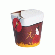 Packnwood FHC - 500Pcs - Pot carton blanc base ronde décor "Asie" - H100mm 750ml - multicolore en carton 210ASCHINE26 Packnwood FHC - 500Pcs - Pot carton blanc base ronde décor "Asie" - H100mm 750ml - multicolore en carton 210ASCHINE26