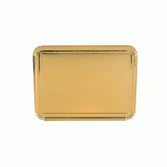 Plateau traiteur or 19x28cm - par 25 - haute rigidité 1200 gr/m2 - surface huilée