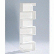 Présentoir bois blanc mat - L30xP15xH98cm
