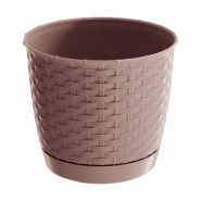 Prosperplast - Pot RATOLLA ROUND 2 L - 16,5x16,5x14,2 cm, coloris Mocca - marron plastique polypropylène ZA3850