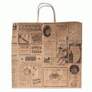 Sac kraft brun traiteur "Times" poignées torsadées 36+21x33,5cm - par 250