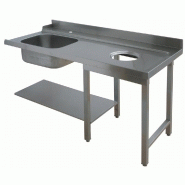Table entrée évier 500x500, + ventilé déchargement en droit tables et convoyeurs - DTVO-15 Table entrée évier 500x500, + ventilé déchargement en droit tables et convoyeurs - DTVO-15