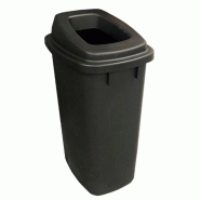 Thouy 1 Poubelle avec ouverture 90 L - Plastique noir - noir 3701114814879