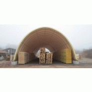 Tunnel de stockage / ouvert / structure en acier / ancrage au sol avec platine