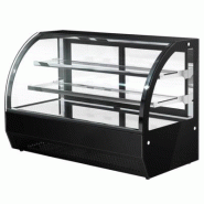 Vitrine réfrigérée positive à poser noire et vitre bombée - 140 L