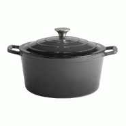 APS steelpan met deksel -5 STARS- Ø 28 cm, H : 13 cm, 6 liter gietijzer, geëmailleerd - fonte 88307