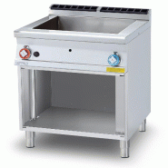 Bain-marie à gaz sur compartiment ouvert. Cuve GN 2/1 + 2 x GN 1/3 h15. Dimensions 80x90 h90 cm. Modèle BM-98G - 2026