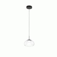 Brena - Suspension Simple Transparente De Fabas Luce - Led 10W À Intensité Variable - Plafonnier - Diamètre 22 Cm - transparent 8019282546023