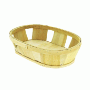 Cageot ovale bois naturel 35x25x9cm - par 20