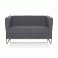 Canapé de salon BARBADOS Cadre en acier inoxydable 2 places gris foncé hjh OFFICE - gris polyester 713502 Canapé de salon BARBADOS Cadre en acier inoxydable 2 places gris foncé hjh OFFICE - gris polyester 713502