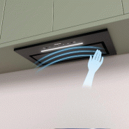 CIARRA Hotte aspirante sous meuble, hotte aspirante encastrable 52cm 466 m³/h max., commande tactile et gestuelle VM5931A - noir inox CBCB5931A