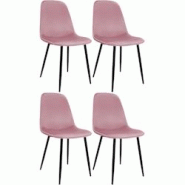 CLP Chaise de salle à manger Maryam Rose/Velours - violet textile 327429 CLP Chaise de salle à manger Maryam Rose/Velours - violet textile 327429