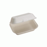 Contenant alimentaire jetable 18x14x8 cm - 125 pièces - Ecobioshopping - 7611243242572