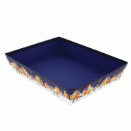 Corbeille carton rectangle VIllage 36x27 - Corbeille carton rectangle VIllage 36x27 -