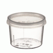 Couvercle PP pour pot Bodega SAN réemployable 190 et 235 ml Ø8,2 cm - par 120