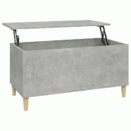 Décoshop26 - Table basse avec plateau relevable design moderne et contemporaine 90 x 44,5 x 45 cm bois d'ingénierie gris DEC039354 - gris Bois massi
