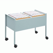 Durable Chariot pour dossiers suspendus ECONOMY 100 Duo, sur roulettes, gris - gris 308210