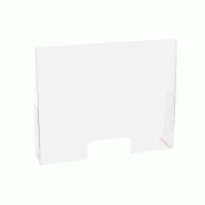 Exacompta Exascreen 80458D Lot de 5 parois de protection autoportantes transparentes 95 x 58 cm Idéal pour les bureaux, les autorités, les caisses,