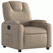 Fauteuil inclinable électrique Cappuccino Similicuir Modèle Permelora - 8721012169104