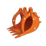 Godet grappin à griffes hydrauliques conçu pour la manutention et le déplacement de blocs