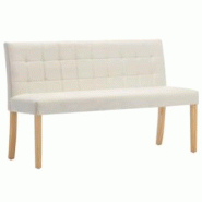 Helloshop26 - Banc banquette 140 cm crème velours 02_0010741 - 3000590747764 Helloshop26 - Banc banquette 140 cm crème velours 02_0010741 - 3000590747764