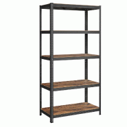 Helloshop26 - Étagère charge lourde à 5 niveaux meuble de rangement en acier montage sans outil étagère de garage pour boîtes à 12_0005577 - 30