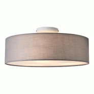 Plafonnier lampe de plafond stylÉe moderne 3 douille e27 plastique textile organza diamÈtre de 45 cm gris blanc 03_0005933
