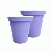 PLAST'UP ROTOMOULAGE Pot de fleurs rond xxl delight 75l- lot de 2 - LAVANDE - violet 0637962080391