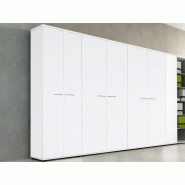 Armoire haute en mélaminé avec portes battantes Armoire haute en mélaminé avec portes battantes