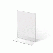 SHOWDOWN Displays Exposiciónate Porte-menu T-Stand Acrylique A7 Portrait TA7PXV - transparent plastique 8595578349436_0