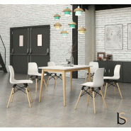 Table de collectivité avec pieds bois Nexos - Mobel Linea - 130_0