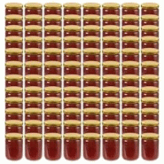 VidaXL Pots à Confiture Avec Couvercle Doré 96 Pcs Verre 230 Ml - doré 8719883557441 VidaXL Pots à Confiture Avec Couvercle Doré 96 Pcs Verre 230 Ml - doré 8719883557441
