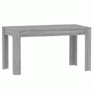 VidaXL Table à dîner Sonoma gris 140x74,5x76 cm Bois d'ingénierie Modèle Helios Panorama Classique Plus - Bois manufacturé 815199
