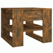 VidaXL Table basse chêne fumé 55,5x55x45 cm bois d'ingénierie Modèle Sirius Factory - 816931XL