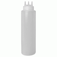 Bouteille à sauce 1L - 3 becs verseurs | Casselin - CB3B