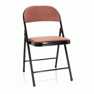 Chaise visiteur / Chaise de conférence / Pliante TUDELA I velours rose hjh OFFICE - rose polyester 803013
