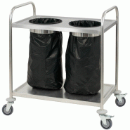 Chariot en inox porte poubelle | Casselin - CCIPP