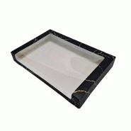 Coffret traiteur avec fenêtre décor L'Atelier Signature 435x295x60mm par 100 pièces JORIDEAL - noir en carton 3519400472203 Coffret traiteur avec fenêtre décor L'Atelier Signature 435x295x60mm par 100 pièces JORIDEAL - noir en carton 3519400472203
