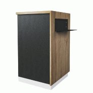 Comptoir Minimaliste finition chêne clair et noir L61xP58xH100cm