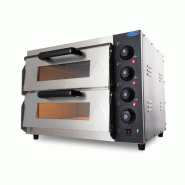 Four à pizza compact 2 chambres - 2 pizzas Ø40 cm ou 8 pizzas Ø20 cm Four à pizza compact 2 chambres - 2 pizzas Ø40 cm ou 8 pizzas Ø20 cm