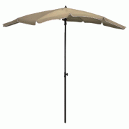 Helloshop26 - Parasol de jardin avec mât 200 x 130 cm taupe 02_0008321 - acier 3000444782729