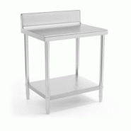 Helloshop26 - Table de travail cuisine professionnelle acier inox 80 x 60 cm avec rebord capacité de charge de 190 kg 14_0003663/2 - 3001047232697 Helloshop26 - Table de travail cuisine professionnelle acier inox 80 x 60 cm avec rebord capacité de charge de 190 kg 14_0003663/2 - 3001047232697