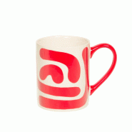 Mug Lulli rouge 25 cl x2 -  15 cl Rond Grès Table Passion 13x8 cm - rouge Grès 3106232080500