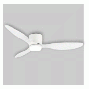 Papuq Ventilador de techo con luz, silencioso DC, mando a distancia, Blanco, Ø 107cm, tono de luz ajustable y regulable. - blanc acier 8436613831021_0