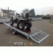 Remorque plateau roues dessous LIDER - PTAC : 1500 Kg - 1 essieu freiné - 355 x 180 cm - Reference -39740