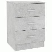 VidaXL Table de chevet Gris béton 38x35x56 cm Bois d'ingénierie - Bois manufacturé 800458
