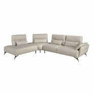 AC ANGEL CERDA Angel Cerdá Canapé d'angle gauche cuir sable 6214C 341 x 254 x 94 - marron fourrure 8435631033202 AC ANGEL CERDA Angel Cerdá Canapé d'angle gauche cuir sable 6214C 341 x 254 x 94 - marron fourrure 8435631033202